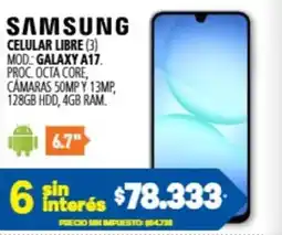 Casa del Audio Samsung celular libre oferta