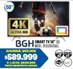 Casa del Audio Bgh smart tv 50" oferta