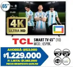 Casa del Audio Tcl smart tv 65" oferta
