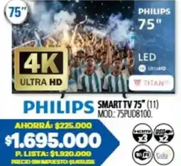Casa del Audio Philips smart tv 75" oferta