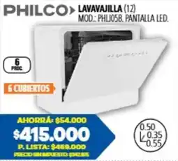 Casa del Audio Philco lavavajilla oferta