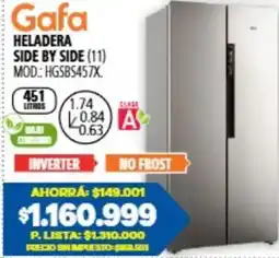 Casa del Audio Gafa heladera side by side oferta