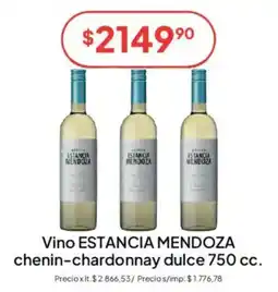 Hergo Estancia mendoza vino chenin-chardonnay dulce oferta