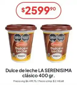Hergo La serenisima dulce de leche clasico oferta