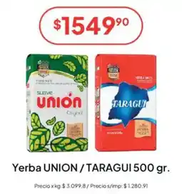 Hergo Union yerba mate / Taragui yerba mate oferta