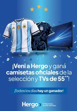 Hergo Hergo camisetas oficiales de la selección y TVs de 55" oferta