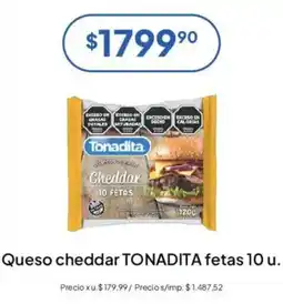 Hergo Tonadita queso cheddar oferta