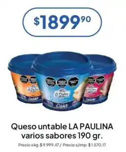 Hergo La paulina queso untable varios sabores oferta