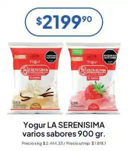 Hergo La serenisima yogur varios sabores oferta