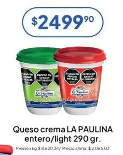 Hergo La paulina queso crema entero/light oferta