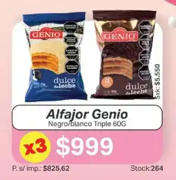 Ferniplast Genio alfajor negro/blanco triple oferta