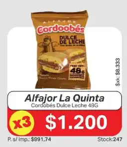 Ferniplast Alfajor la quinta cordobés dulce leche oferta