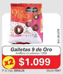 Ferniplast Galletas 9 de Oro Anillitos vs sabores oferta