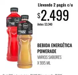 Super MAMI Powerade bebida energética varios sabores oferta