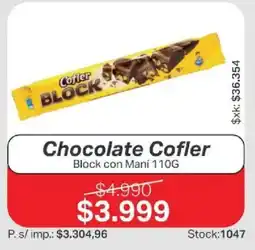 Ferniplast Cofler chocolate block con maní oferta