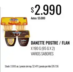 Super MAMI Danette postre / flan oferta