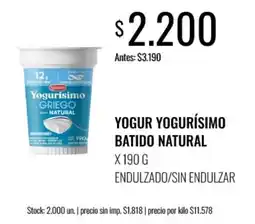 Super MAMI Yogurisimo yogur griego natural oferta