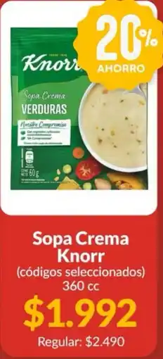 Supermercados Aiello Knorr sopa crema verduras oferta