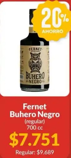 Supermercados Aiello Fernet buhero negro oferta