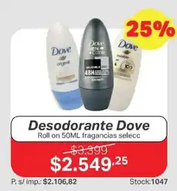 Ferniplast Dove desodorante roll on fragancias selecc oferta