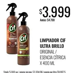 Super MAMI Cif limpiador cif ultra brillo original / esencia cítrica oferta