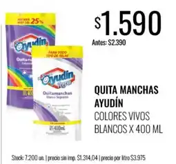 Super MAMI Ayudín quitamanchas colores vivos blancos oferta
