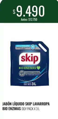 Super MAMI Skip jabón líquido lavarropa bio enzimas oferta
