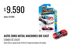 Super MAMI Zuru auto metal machines die cast cambia de color oferta
