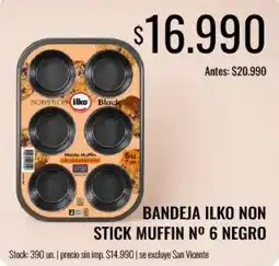 Super MAMI Ilko bandeja non stick muffin n° 6 negro oferta