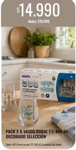 Super MAMI Nadir kit de 6 vasos ilustrados seleccion argentina oferta