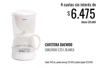 Super MAMI Daewoo cafetera oferta