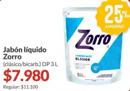 Supermercados Aiello Zorro jabón líquido oferta