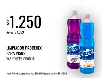 Procenex limpiador para pisos variedades
