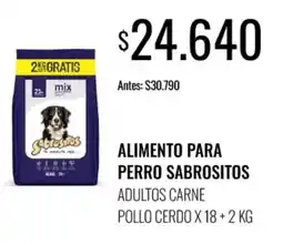 Supermercados Tadicor Sabrositos alimento para perro adultos carne oferta