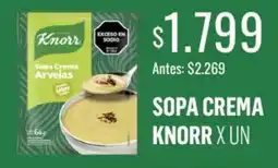 Supermercados Tadicor Knorr sopa crema arvejas oferta