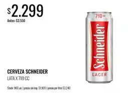 Supermercados Tadicor Schneider cerveza lager oferta