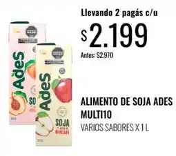 Supermercados Tadicor Aedes alimento de soja varios sabores oferta