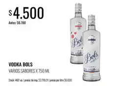 Supermercados Tadicor Vodka Bols varios sabores oferta