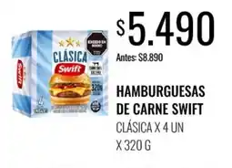 Supermercados Tadicor Swift hamburguesas de carne clásica oferta