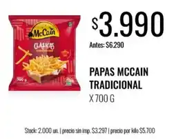 Supermercados Tadicor McCain papas tradicional oferta