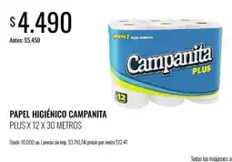 Supermercados Tadicor Campanita papel higiénico plus oferta