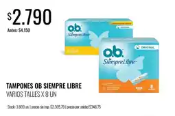 Supermercados Tadicor Ob tampones siempre libre oferta