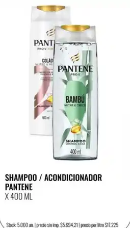 Supermercados Tadicor Pantene shampoo / acondicionador oferta