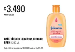 Supermercados Tadicor johnson's baño líquido glicerina baby oferta