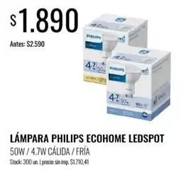 Supermercados Tadicor Philips lampara ecohome ledspot oferta