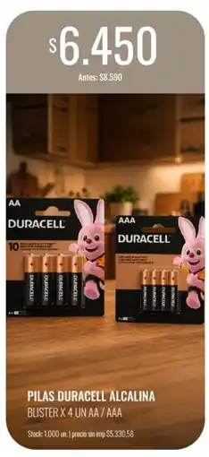Supermercados Tadicor Duracell pilas alcalina oferta