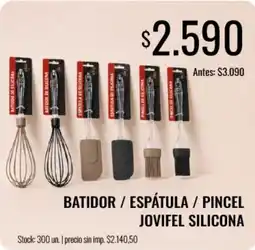 Supermercados Tadicor Jovifel batidor / espátula / pincel silicona oferta