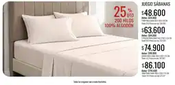Supermercados Tadicor Juego sábanas oferta