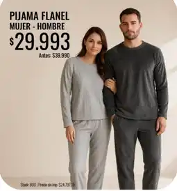 Supermercados Tadicor Pijama flanel mujer - hombre oferta