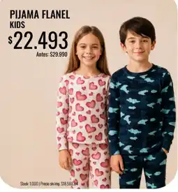 Supermercados Tadicor Pijama flanel kids oferta